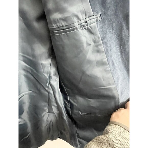 Murano Velvet Blazer Sport Coat 2 Button Jacket Size Large Blue Formal Wedding - Picture 8 of 10